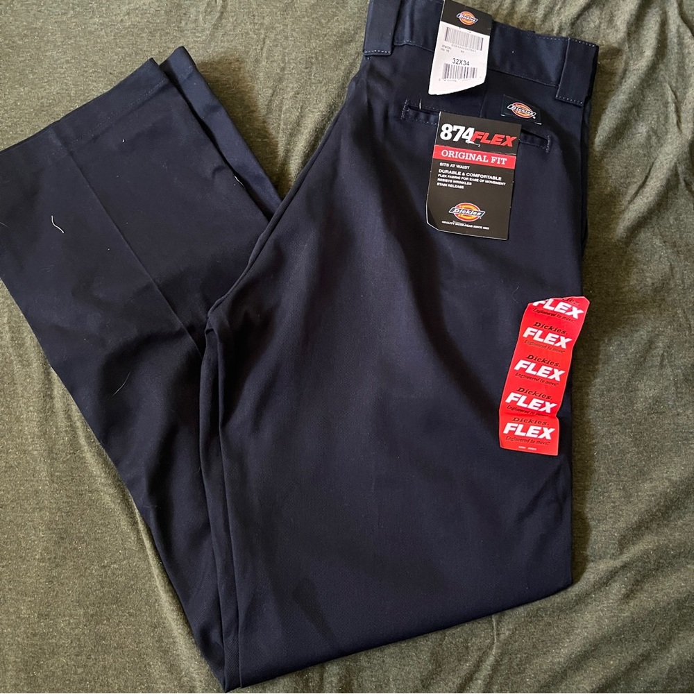 Dickies Men's Navy Flex Chinos